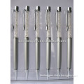 Promotional ballpoint pen or silver pen with transparent crystal P10227